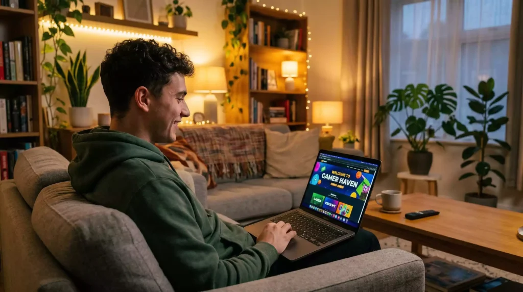 New player exploring sweepstakes casino on tablet