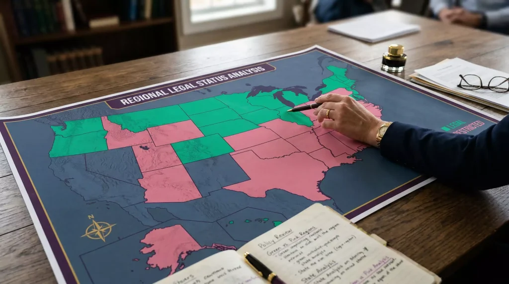 Sweepstakes casino legal states USA map 2026