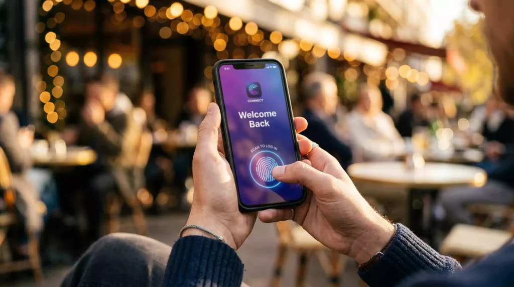 Sweepstakes casino mobile app login on smartphone
